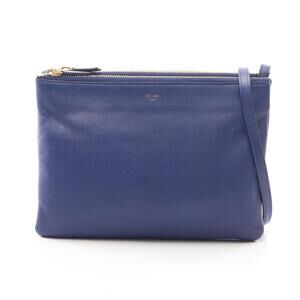 Celine Trio Crossbody Shoulder Bag Leather Blue